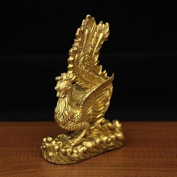 骨董品置物鳳凰金彫刻アンティーク